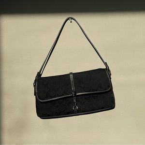 SOLD Coach Black Signature Canvas Bag